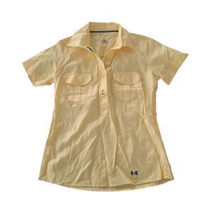 Under Armour Women's Heat Gear UPF 30+ Yellow Blouse S